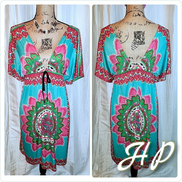 Magic Dresses & Skirts - *HP* Beautiful, Bright plunge, v-neck summer dress